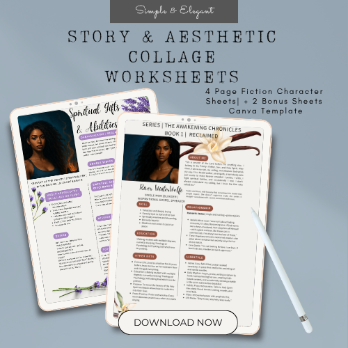 6-Page Editable Canva Fiction Character Template - Image 2