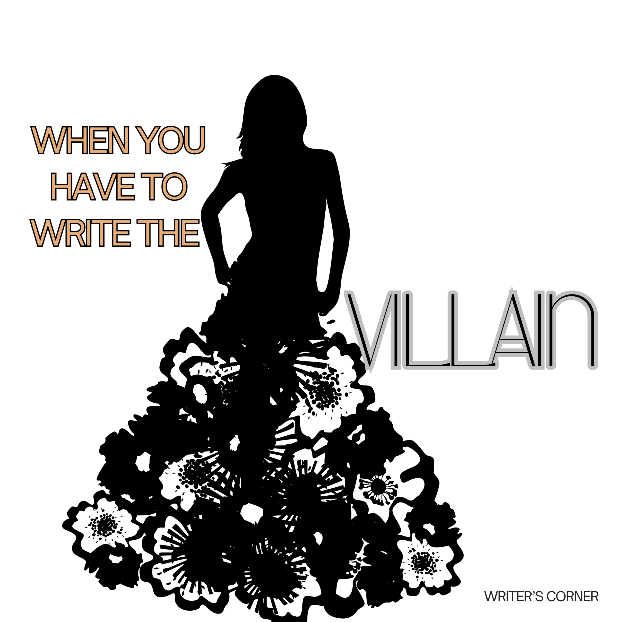 Ultimate Villain Workbook by VSBeals Writes — open to the Fixation Villain Word Vault showing micro-behavior words, imagery language, and psychological dialogue fragments for fiction writers